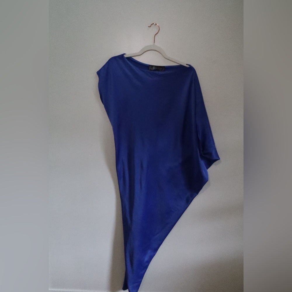 Chic Asymmetrical Blue Dress